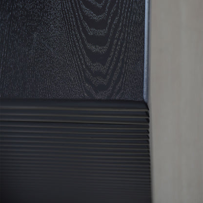 Modern Black Console Table with Ribbed Design,Wood Console Table, 47' W entryway table,Black Entry Table Narrow Console Table, Modern Hallway Table, Modern Sofa Table, Living Room Table