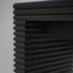 Modern Black Console Table with Ribbed Design,Wood Console Table, 47' W entryway table,Black Entry Table Narrow Console Table, Modern Hallway Table, Modern Sofa Table, Living Room Table