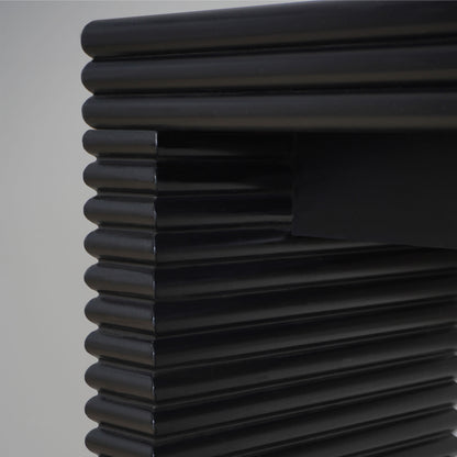 Modern Black Console Table with Ribbed Design,Wood Console Table, 47' W entryway table,Black Entry Table Narrow Console Table, Modern Hallway Table, Modern Sofa Table, Living Room Table