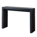 Modern Black Console Table with Ribbed Design,Wood Console Table, 47' W entryway table,Black Entry Table Narrow Console Table, Modern Hallway Table, Modern Sofa Table, Living Room Table