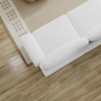 Cloud Sectional Sofa, Down-Filled Sofa, Living Room Modular Sofa, Minimalist Modern Style, Removable & Washable Sofa Cover, Chenille Fabric, Storage Function