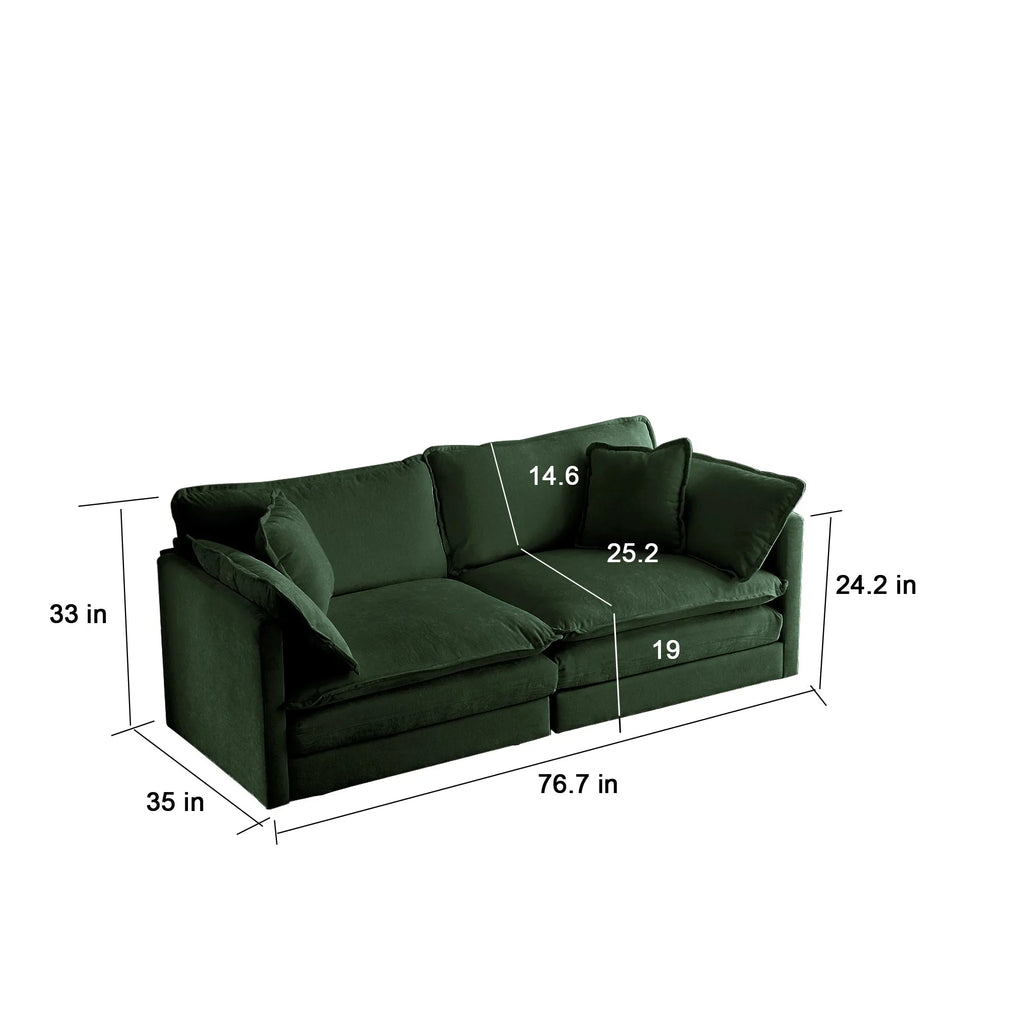 Oversized Modular Deep Seat Sectional Sofa