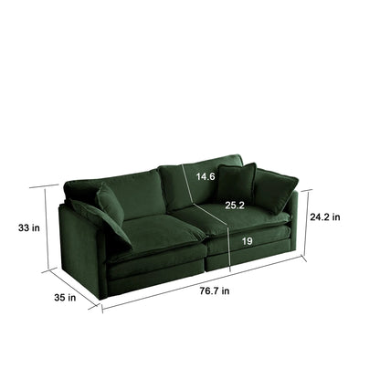 Oversized Modular Deep Seat Sectional Sofa
