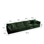 Oversized Modular Deep Seat Sectional Sofa