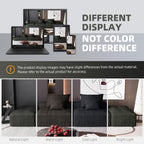 Modern Chenille Modular Sectional Sofa with Ottomans.