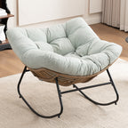 Rocking Chair, Chenille Upholstered Accent Chair, Modern Nursery Rocking Chair for Living Room, Bedroom, Apartment