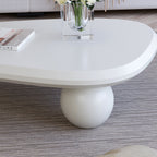 Cloud Coffee Table with 3 Ball Legs Modern Wooden Accent Center Table Unique Accent Table for Small Spaces for Living Room
