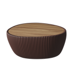 Coffee Color Marble Top goose eggs Shape Leather Coffee modern Sofa Table for Living Room furniture Coffee Table