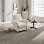 Swivel Accent Chair Modern Barrel Armchair with Wood Base for Bedroom Reading Waiting Living Room