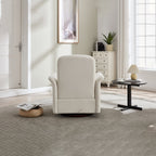 Swivel Accent Chair Modern Barrel Armchair with Wood Base for Bedroom Reading Waiting Living Room