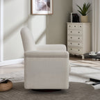 Swivel Accent Chair Modern Barrel Armchair with Wood Base for Bedroom Reading Waiting Living Room