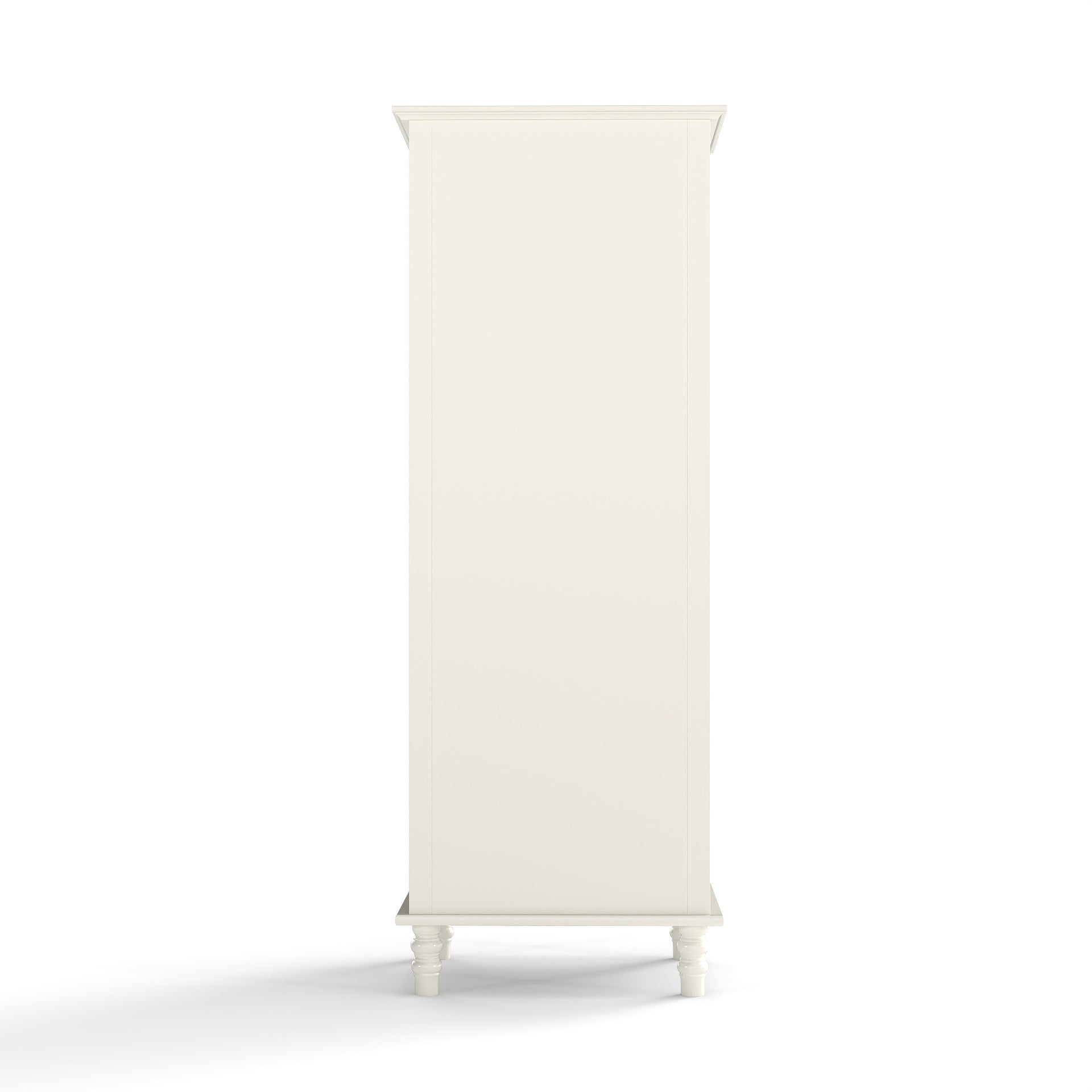 Minimalism Buffet Cabinet with Glass Doors and Double Drawer, Modern Wooden Storage Sideboard Cupboard for Living room, Dining Room Hallway Entryway (white) Buffets