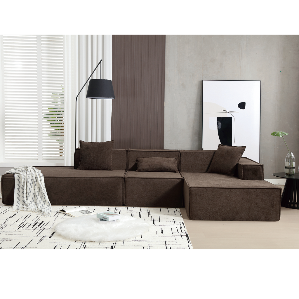 Customizable L-Shaped Modular Sofa Sectional for Modern Living Spaces - Groovy Boardz