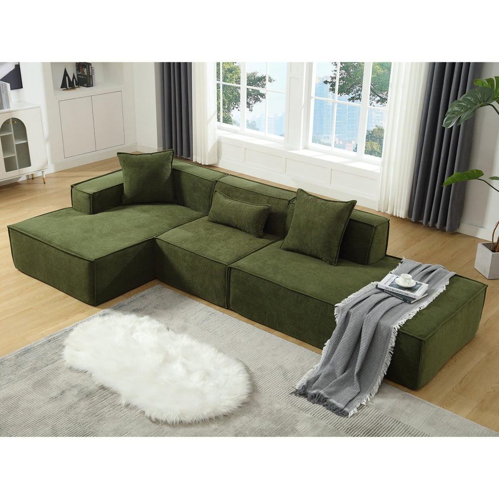 Customizable L-Shaped Modular Sofa Sectional for Modern Living Spaces - Groovy Boardz