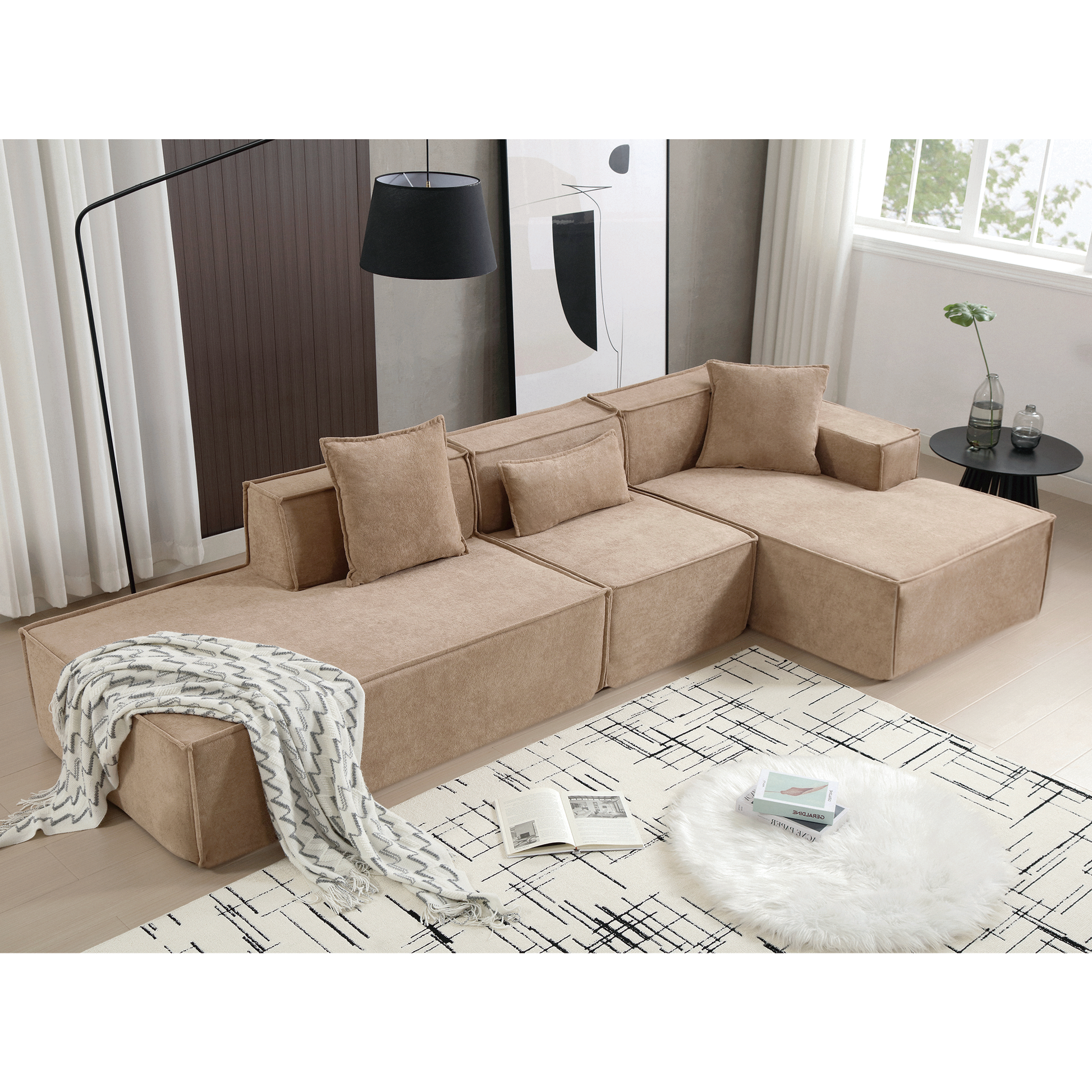 Customizable L-Shaped Modular Sofa Sectional for Modern Living Spaces - Groovy Boardz