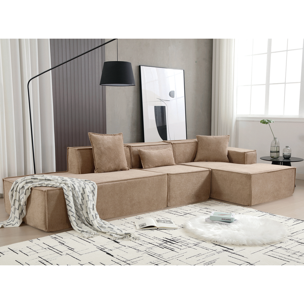 Customizable L-Shaped Modular Sofa Sectional for Modern Living Spaces - Groovy Boardz