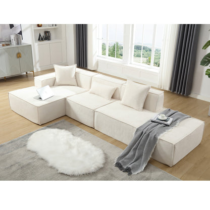 Customizable L-Shaped Modular Sofa Sectional for Modern Living Spaces - Groovy Boardz