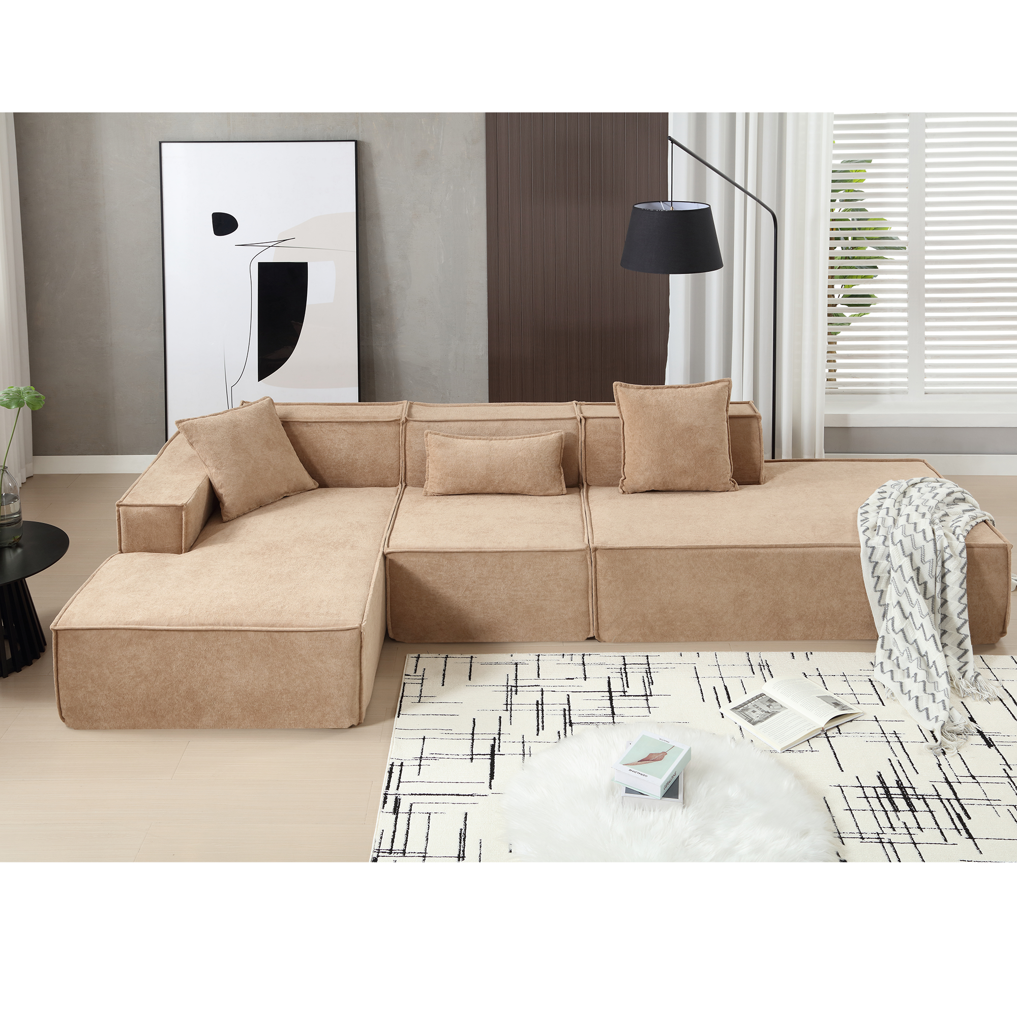 Customizable L-Shaped Modular Sofa Sectional for Modern Living Spaces - Groovy Boardz