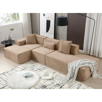 Customizable L-Shaped Modular Sofa Sectional for Modern Living Spaces - Groovy Boardz