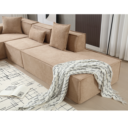 Customizable L-Shaped Modular Sofa Sectional for Modern Living Spaces - Groovy Boardz