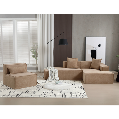 Customizable L-Shaped Modular Sofa Sectional for Modern Living Spaces - Groovy Boardz