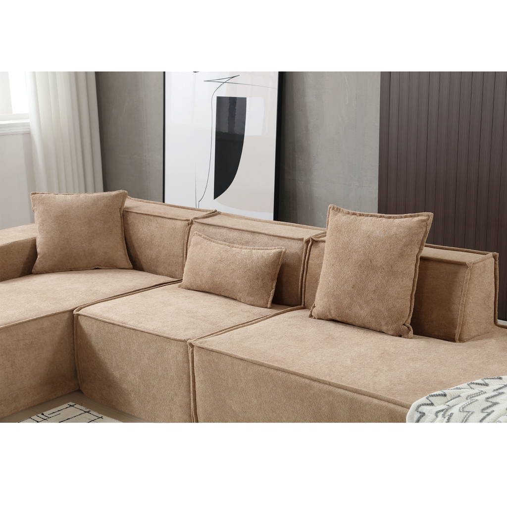 Customizable L-Shaped Modular Sofa Sectional for Modern Living Spaces - Groovy Boardz