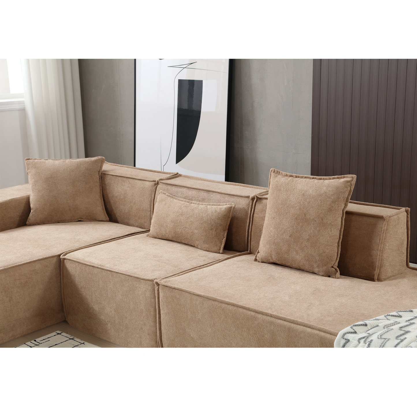 Customizable L-Shaped Modular Sofa Sectional for Modern Living Spaces - Groovy Boardz