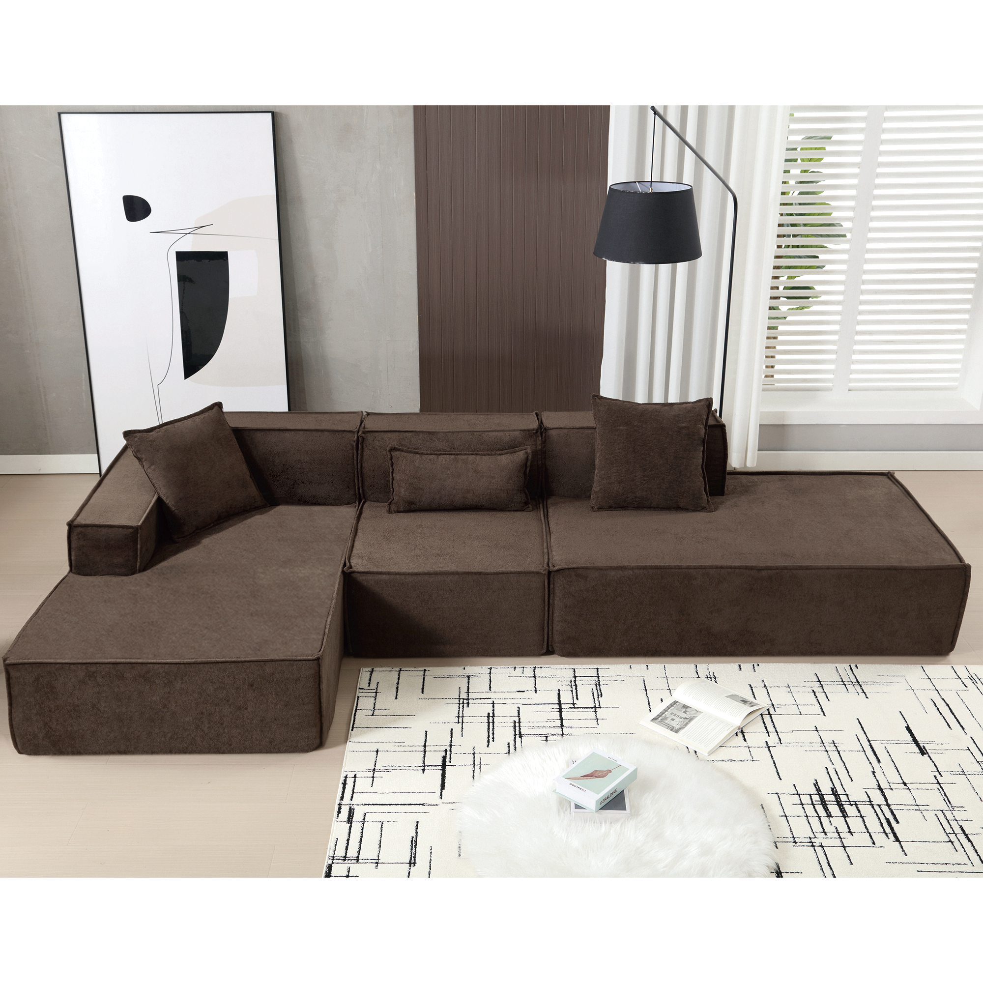 Customizable L-Shaped Modular Sofa Sectional for Modern Living Spaces - Groovy Boardz