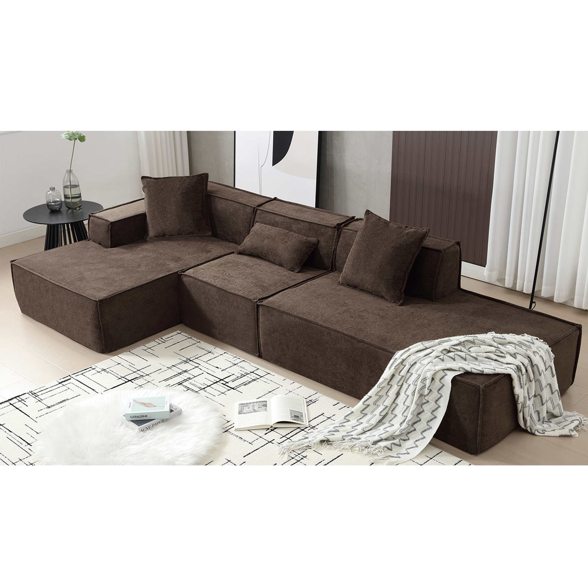 Customizable L-Shaped Modular Sofa Sectional for Modern Living Spaces - Groovy Boardz
