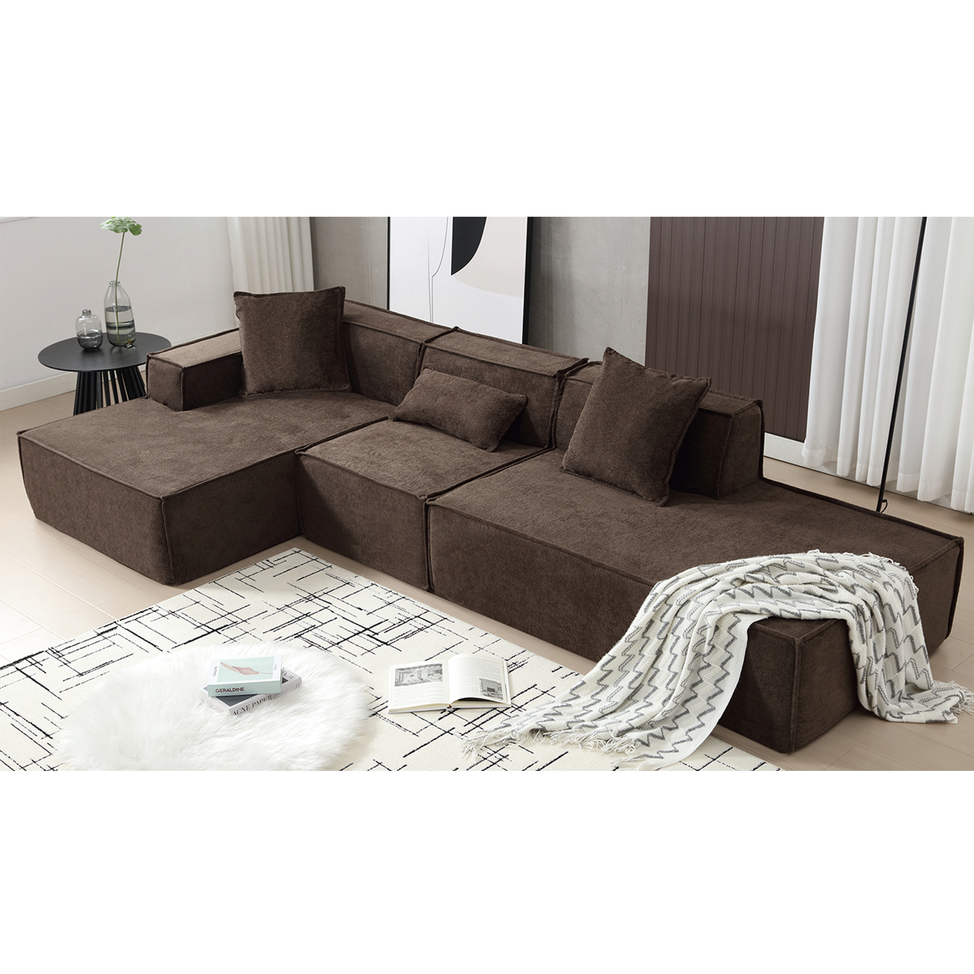 Customizable L-Shaped Modular Sofa Sectional for Modern Living Spaces - Groovy Boardz