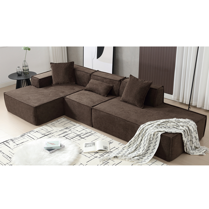Customizable L-Shaped Modular Sofa Sectional for Modern Living Spaces - Groovy Boardz