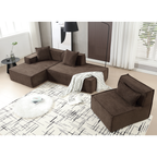 Customizable L-Shaped Modular Sofa Sectional for Modern Living Spaces - Groovy Boardz
