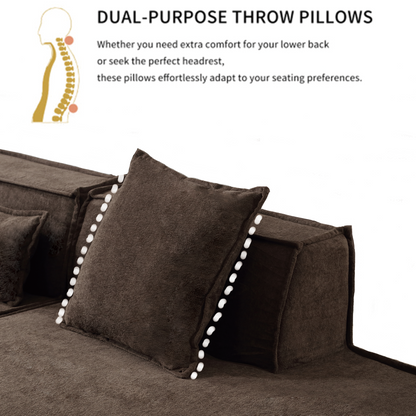 Customizable L-Shaped Modular Sofa Sectional for Modern Living Spaces - Groovy Boardz