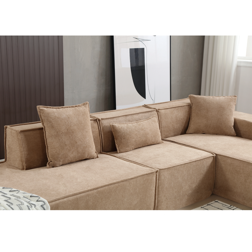 Customizable L-Shaped Modular Sofa Sectional for Modern Living Spaces - Groovy Boardz