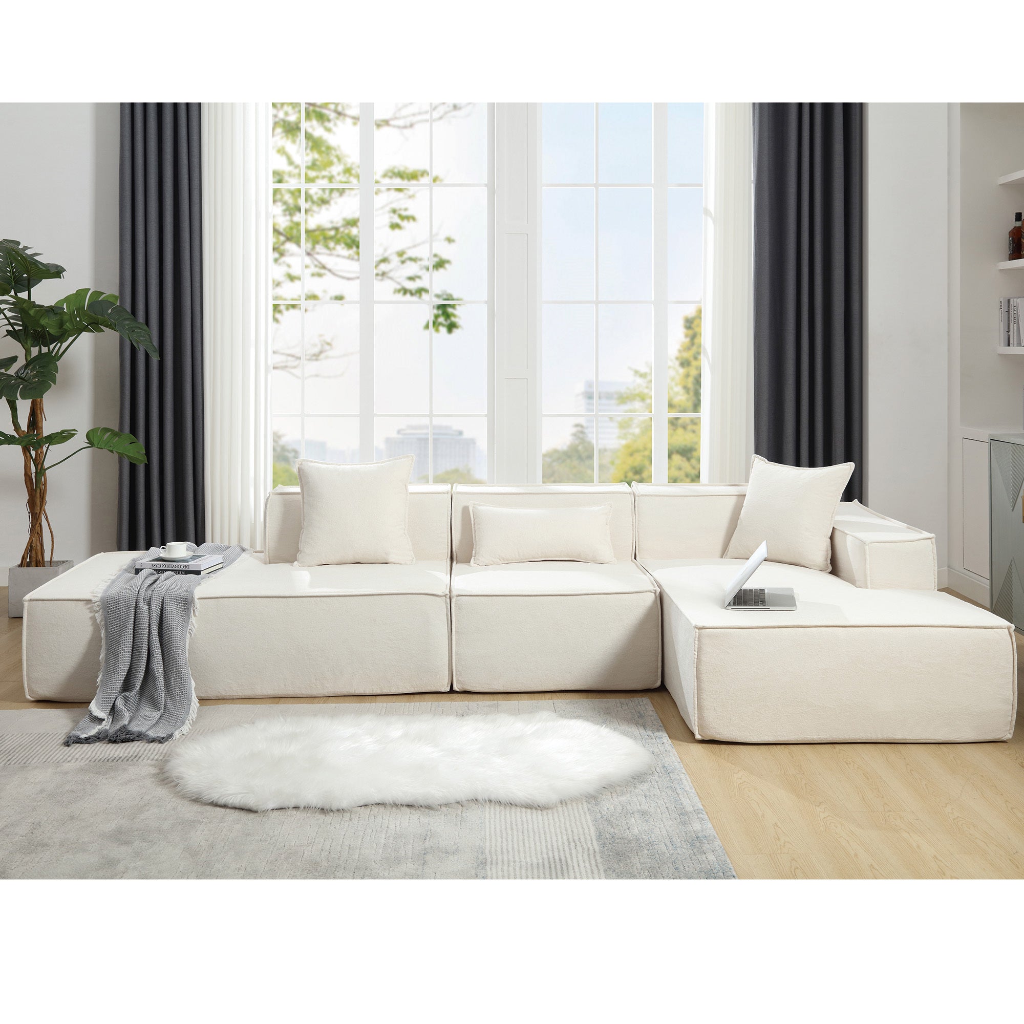 Customizable L-Shaped Modular Sofa Sectional for Modern Living Spaces - Groovy Boardz