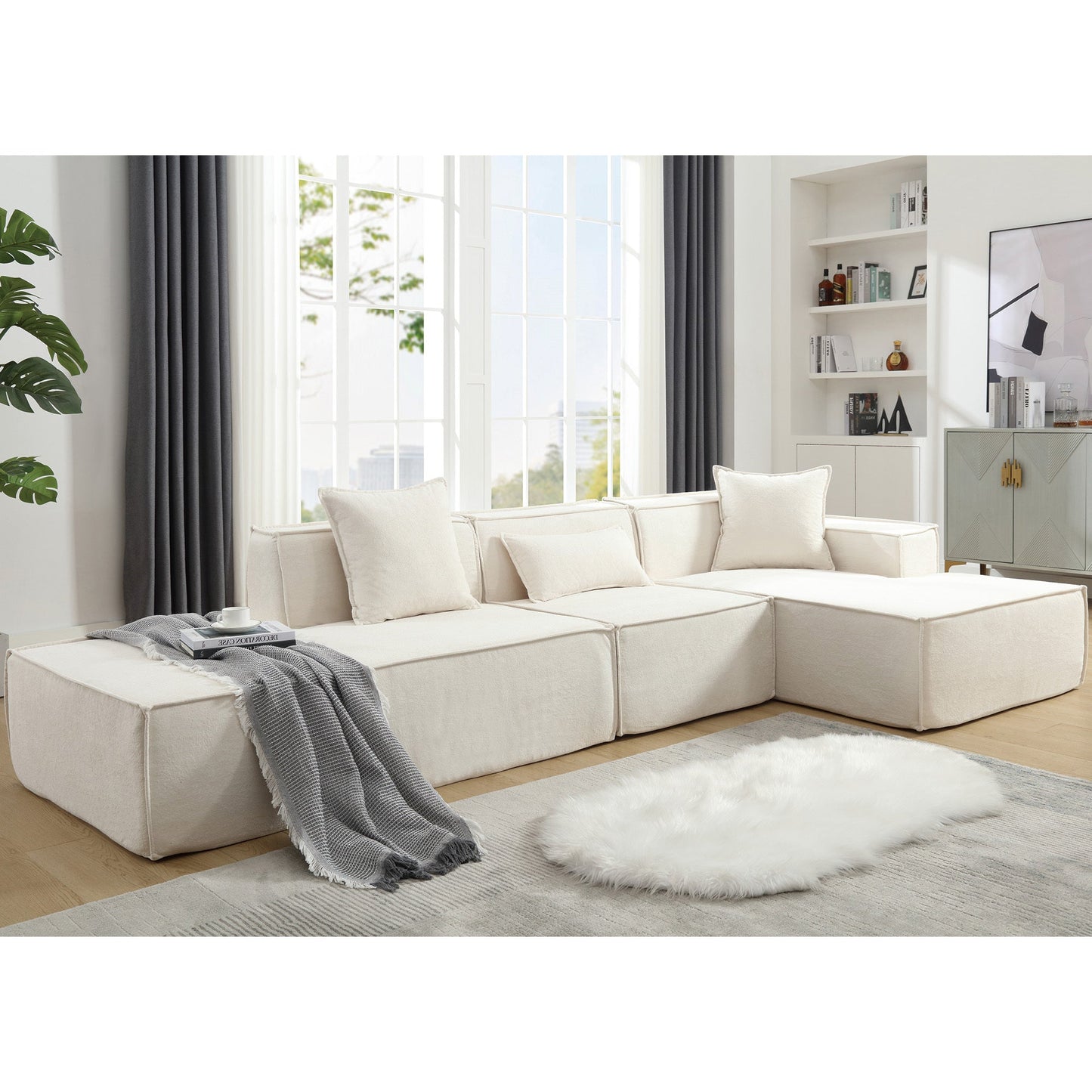 Customizable L-Shaped Modular Sofa Sectional for Modern Living Spaces - Groovy Boardz
