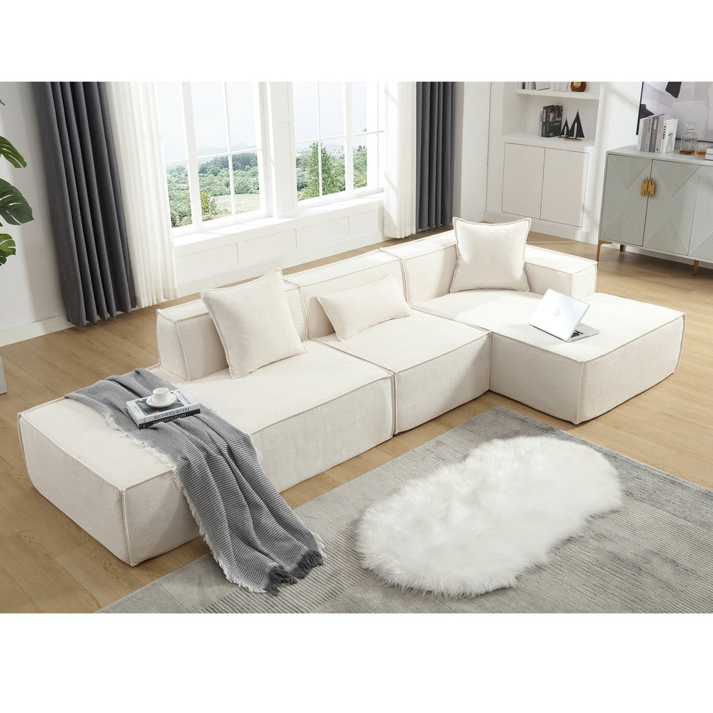 Customizable L-Shaped Modular Sofa Sectional for Modern Living Spaces - Groovy Boardz