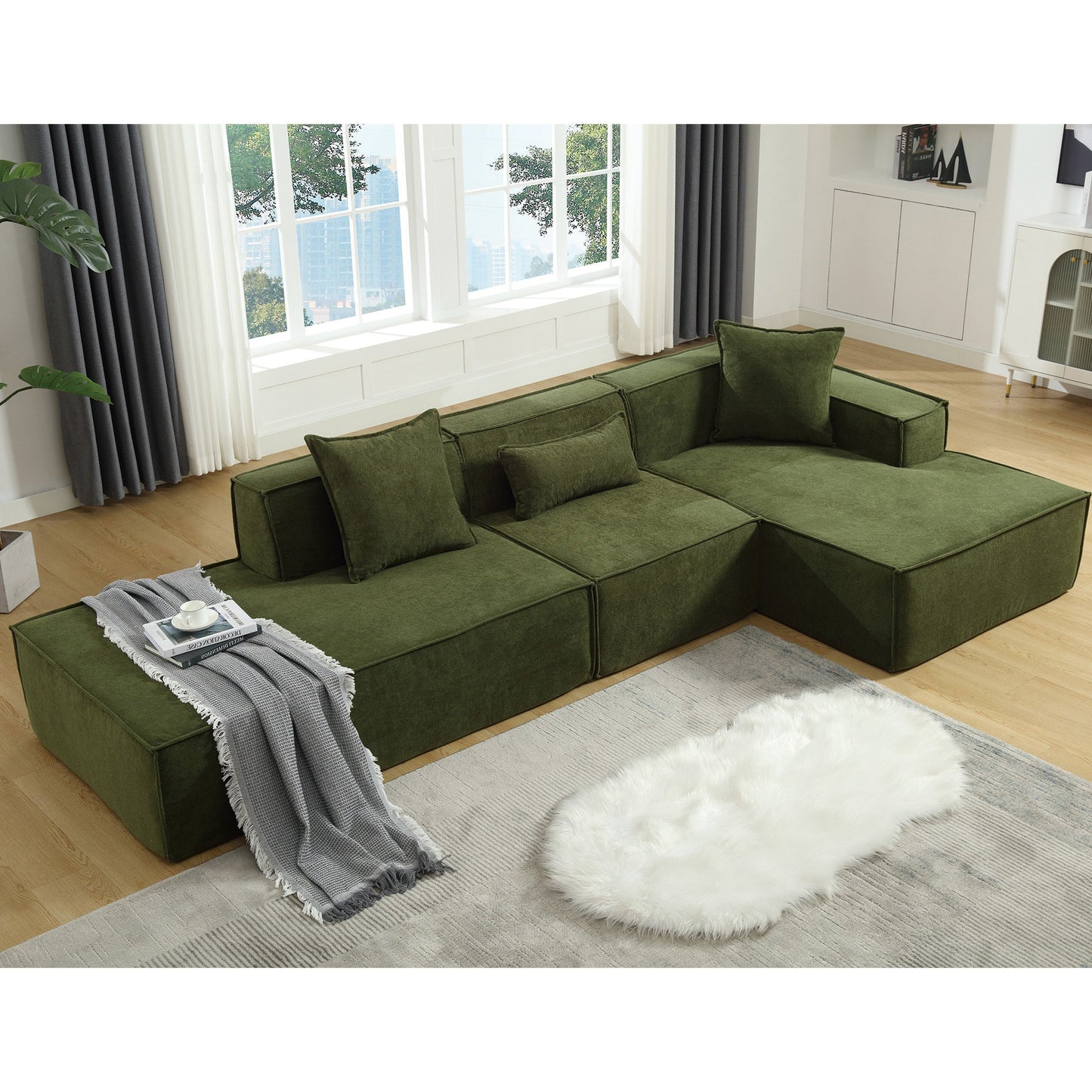 Customizable L-Shaped Modular Sofa Sectional for Modern Living Spaces - Groovy Boardz