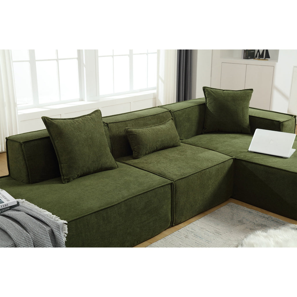 Customizable L-Shaped Modular Sofa Sectional for Modern Living Spaces - Groovy Boardz