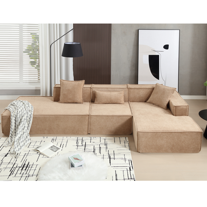 Customizable L-Shaped Modular Sofa Sectional for Modern Living Spaces - Groovy Boardz