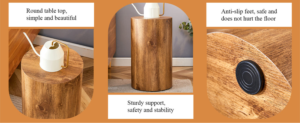 The cylindrical table with its patterned design can be easily integrated into a variety of interior styles, from coffee tables to small dining tables, workbenches.W1151P200296