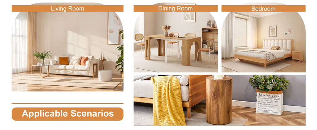 The cylindrical table with its patterned design can be easily integrated into a variety of interior styles, from coffee tables to small dining tables, workbenches.W1151P200296