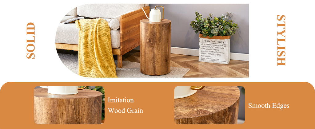 The cylindrical table with its patterned design can be easily integrated into a variety of interior styles, from coffee tables to small dining tables, workbenches.W1151P200296