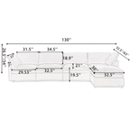 [ PACKAGING NEW UPGRADE] [VIDEO PROVIDED]Modern U-shaped Sectional Sofa ,5-seat Sofa ,Sleeper Sofa Couch with Chaise Lounge for Living Room,Apartment,Upholstered,Polyester,New upgrade,Dark Gray