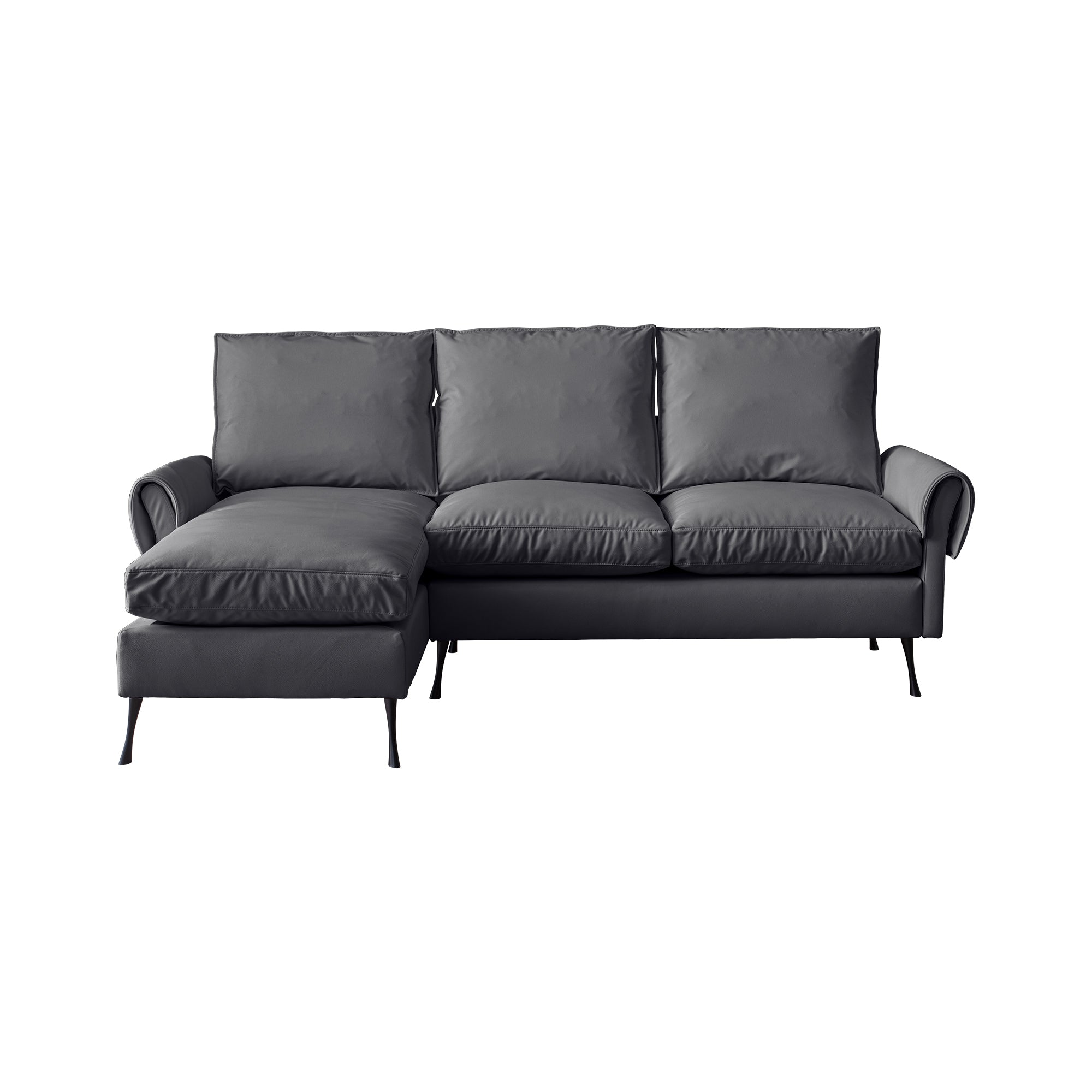 [VIDEO] provided]81"Modern Sectional Technical leather L-Shaped Sofa Couch with Reversible Chaise Lounge