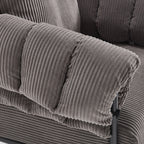 TS Modern decorative chair, living room side chair with gold metal legs, no wheels, suitable for dressing area, reception room, office,Teddy fleece upholstered metal foot sofa 1PC DARK GREY Accent Chair