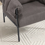 TS Modern decorative chair, living room side chair with gold metal legs, no wheels, suitable for dressing area, reception room, office,Teddy fleece upholstered metal foot sofa 1PC DARK GREY Accent Chair