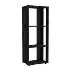 Eco 39 Tall Four-Tier Bookcase, Living Room, Storage Cabinet, Shelves Black