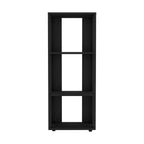 Eco 39 Tall Four-Tier Bookcase, Living Room, Storage Cabinet, Shelves Black