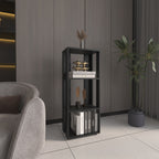 Eco 39 Tall Four-Tier Bookcase, Living Room, Storage Cabinet, Shelves Black